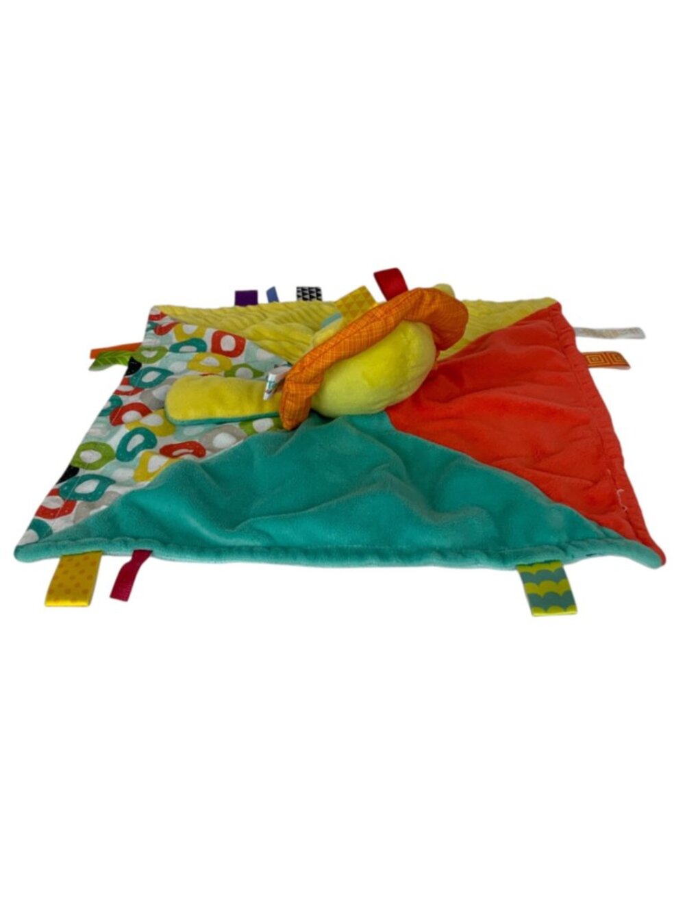 Bright Starts Taggies Lion Lovey Security Blanket Babies Polyester Multi-Color - Picture 4 of 10